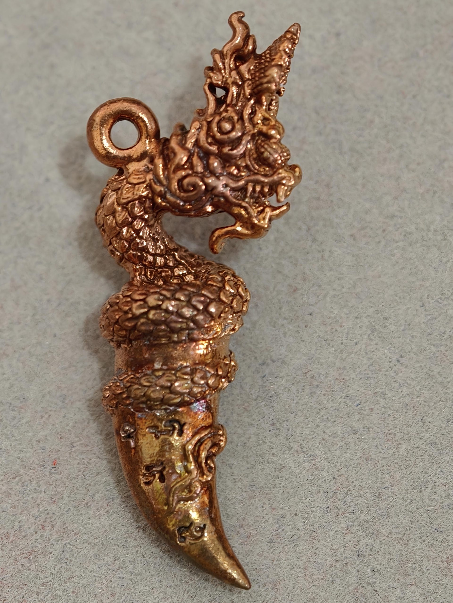Naga King Fang (Phaya Nak Tooth) Amulet – Wat Nak Prok, Bangkok – Wealth & Protection - Image 3