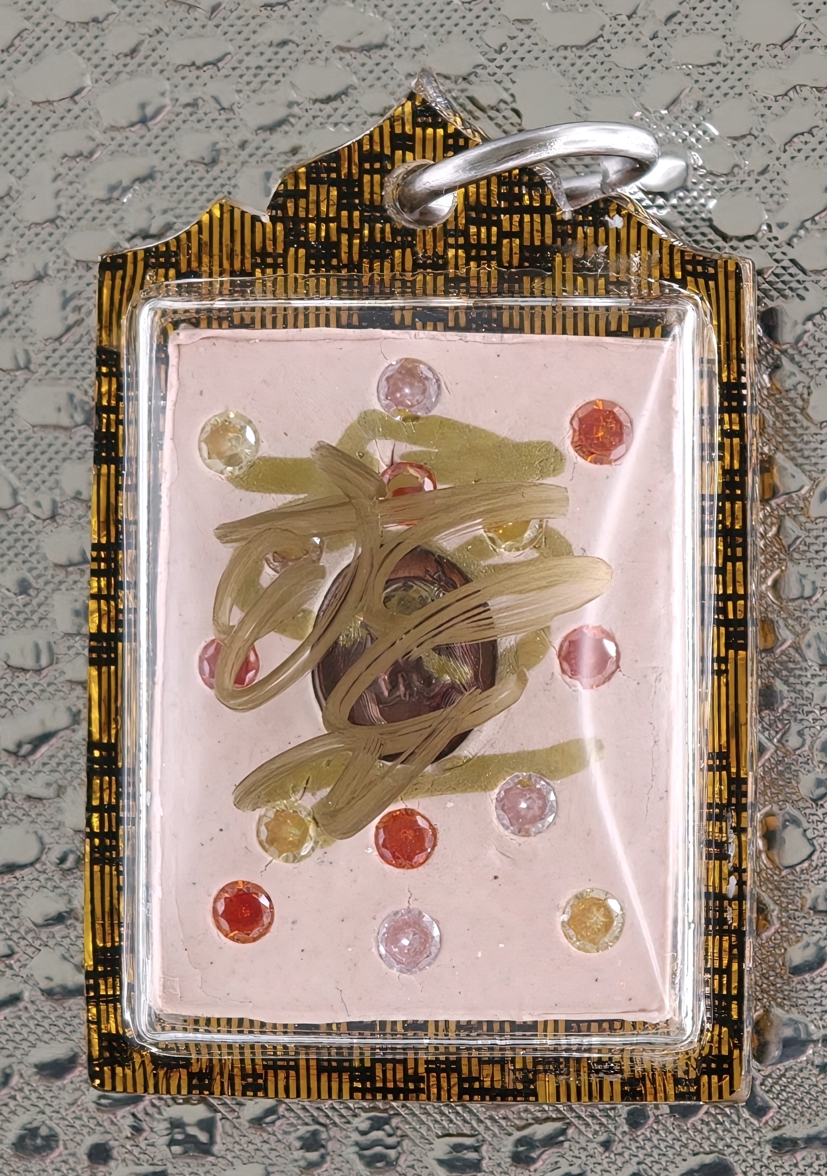 Kruba Baeng Salika Koo Amulet with Embedded Takrut – Wat Ban Tanod - Image 3